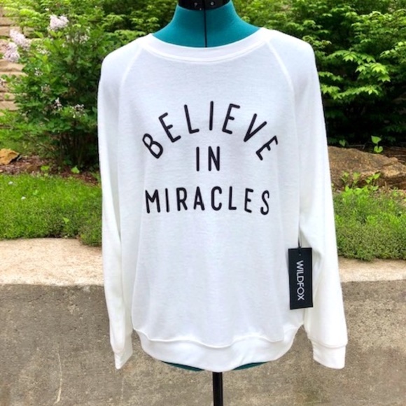 Wildfox Sweaters - Wildfox Believe in Miracles Sweatshirt NWT Sz S